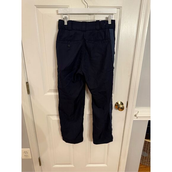 Spiewak Black w/ Gray Stripe Uniform Pants sz 28 EUC Just wribkled - Picture 8 of 9